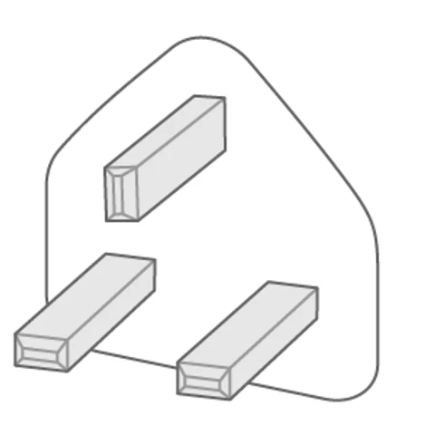3-Pin Power Plug — representative product image; supplied appearance may vary