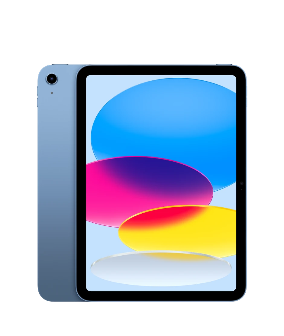 Apple iPad A16 11-inch 128GB Wi-Fi Blue; Official Apple product image published on the current iPad A16 Wi-Fi selection page, showing Blue colour; storage capacity is not visible.