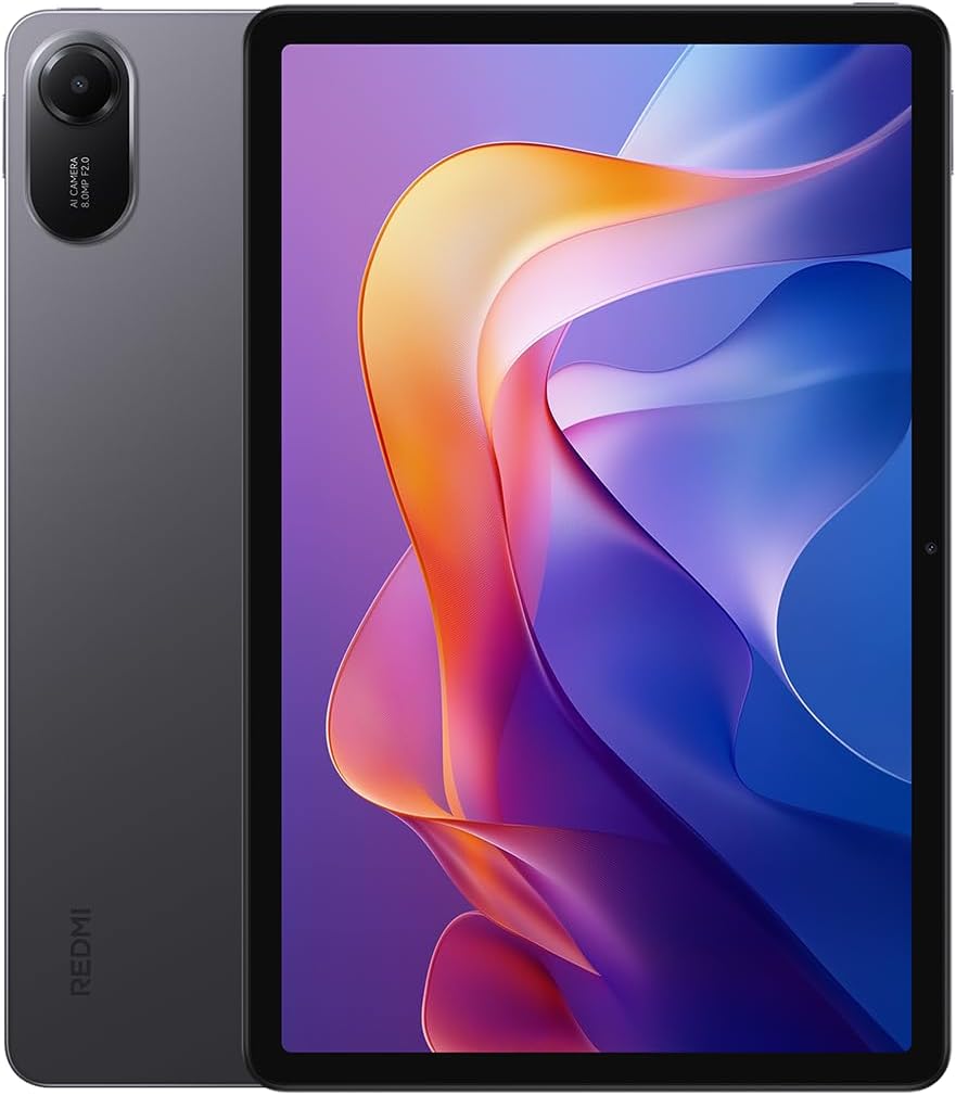 Xiaomi Redmi Pad 2 Bundle 256GB / 8GB; Representative same-model-family image. Gray Redmi Pad 2 front and rear; the owner-supplied cover is not pictured. RAM, storage, regional ROM and bundled cover are not established by this photograph.