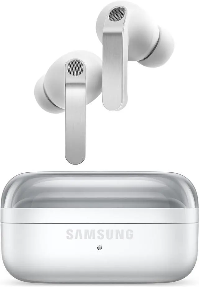 Samsung Galaxy Buds 4 Pro; Representative same-model-family image. White Galaxy Buds4 Pro and case are pictured as a model-family reference; the owner offer remains Black. The image does not depict the offered colour. Final Black finish and supplied accessories confirmed on quotation.