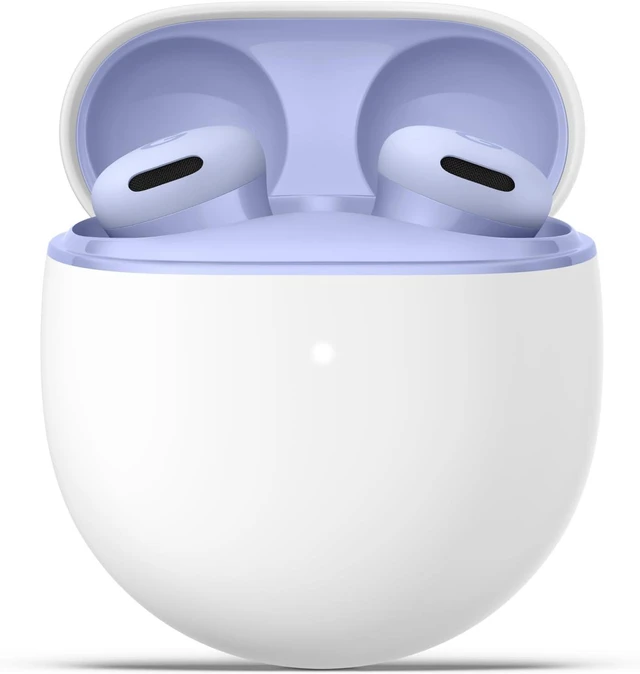 Google Pixel Buds 2a; Representative same-model-family image. Pixel Buds 2a in Iris with case; not Pixel Buds Pro 2. Owner colour unspecified; supplied finish and accessories confirmed on quotation.