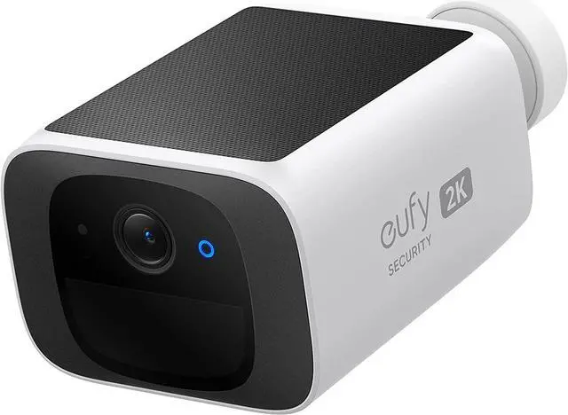 Eufy S220 SoloCam Solar Camera; Representative same-model-family image. S220 SoloCam with integrated top solar panel, not an indoor or different Eufy camera. Supplied finish and mounting accessories confirmed on quotation.