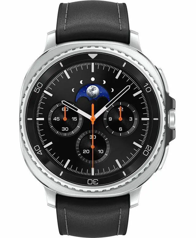 Samsung Galaxy Watch 8 Classic 46mm; Representative same-model-family image. Galaxy Watch8 Classic 46mm with black hybrid band, from the Bluetooth/Wi-Fi family listing. Connectivity, region and supplied band confirmed on quotation.