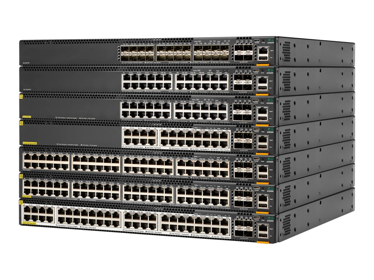 HPE Aruba Networking CX 6300 switch family stack