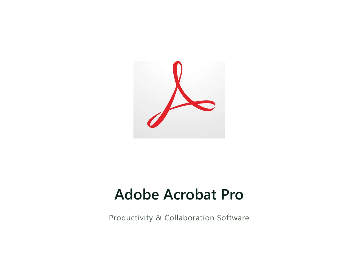 Adobe Acrobat Pro — Adobe solution card with the official Adobe logo
