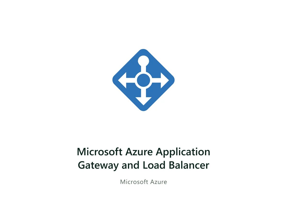 Microsoft Azure Application Gateway and Load Balancer — Microsoft solution card with the official Microsoft logo