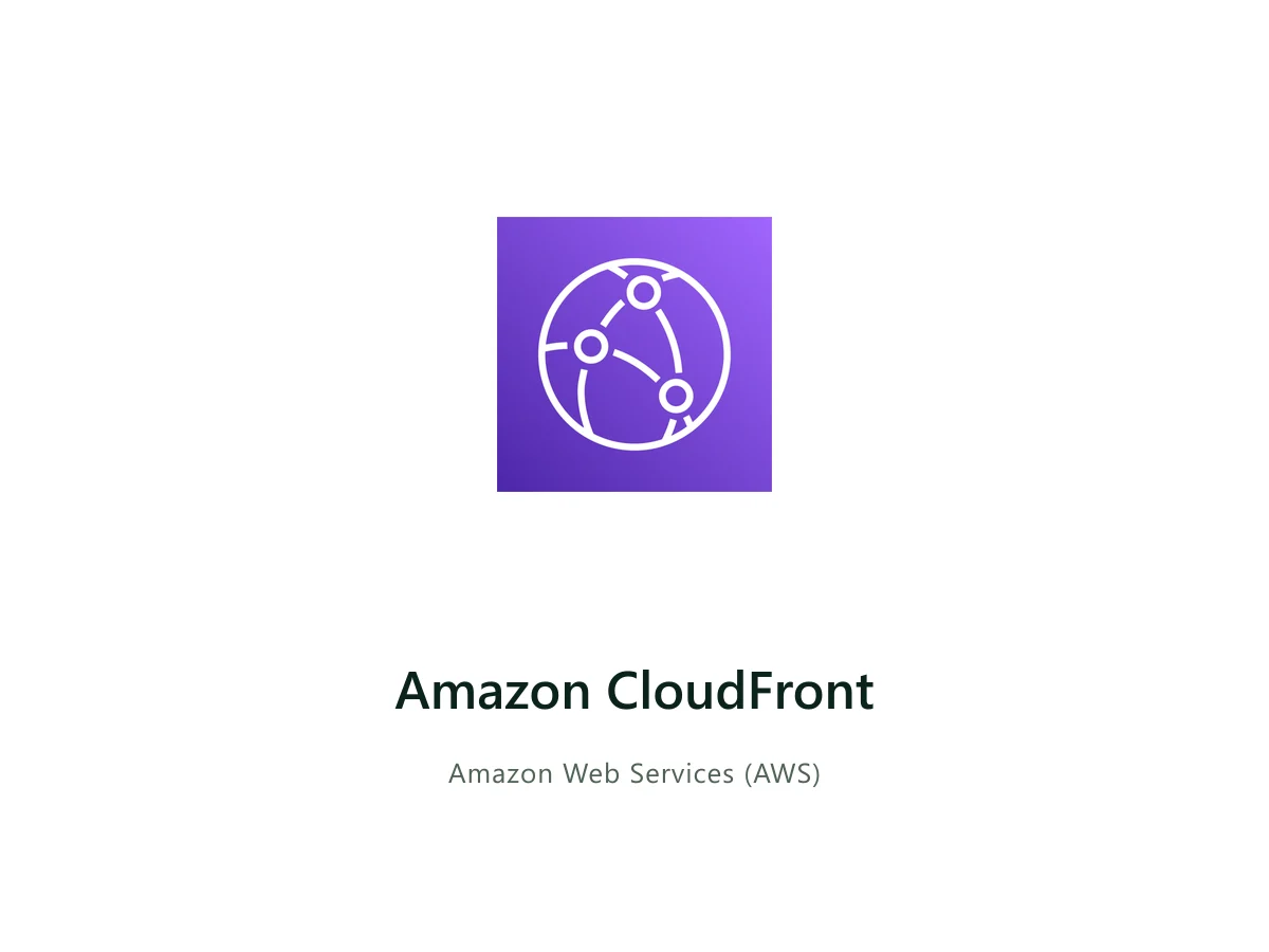 Amazon CloudFront — AWS solution card with the official AWS service icon