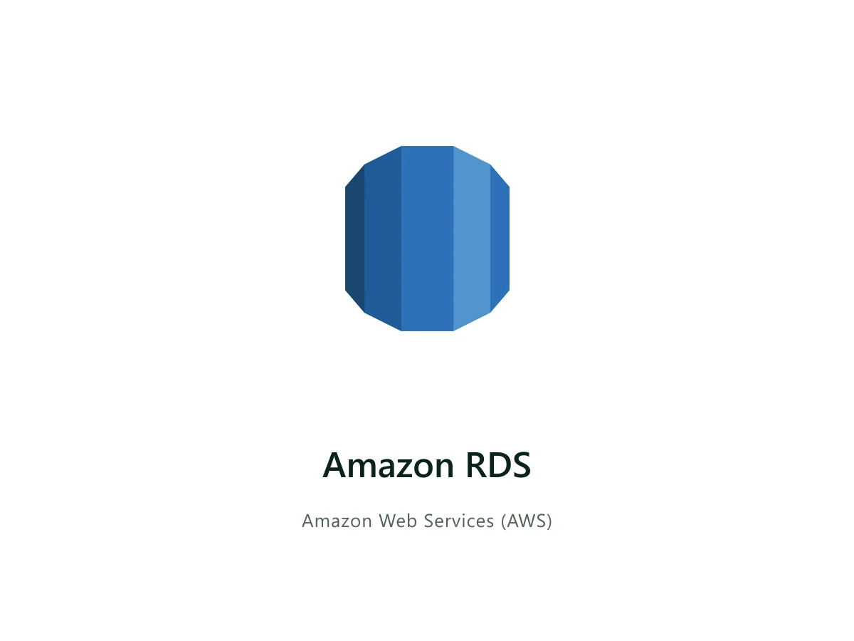 Amazon RDS — AWS solution card with the official AWS service icon