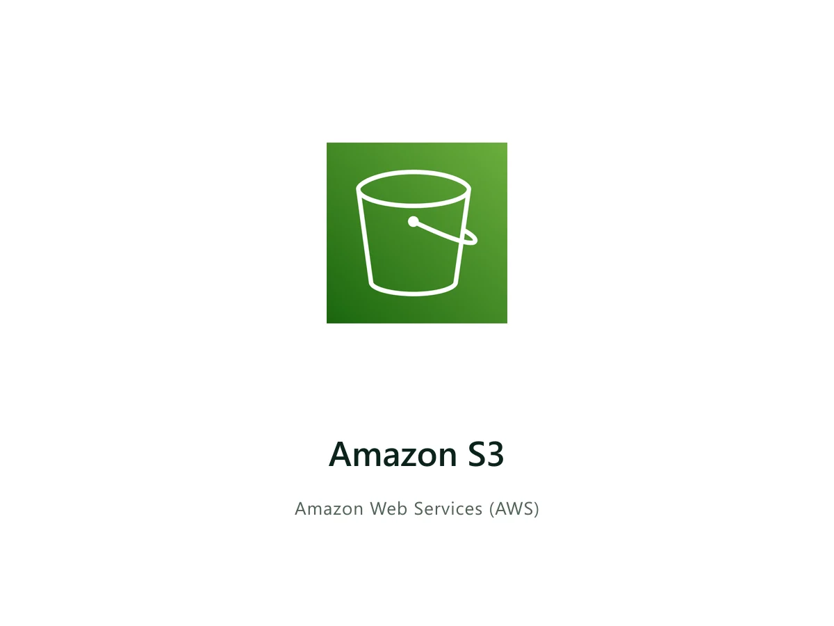Amazon S3 — AWS solution card with the official AWS service icon