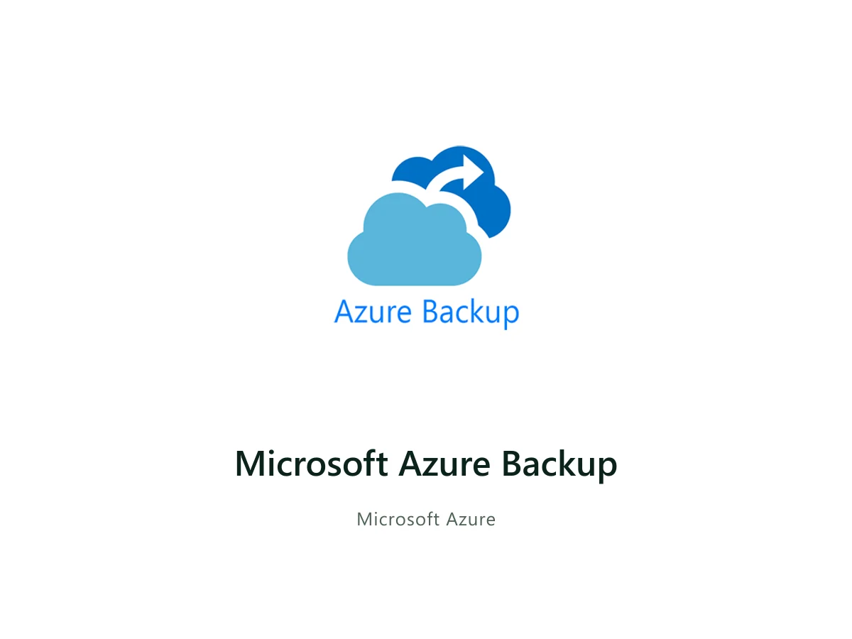 Microsoft Azure Backup — Microsoft solution card with the official Microsoft service icon