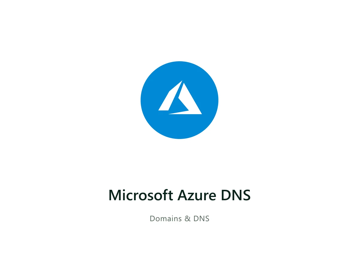 Microsoft Azure DNS — Microsoft solution card with the official Microsoft service icon
