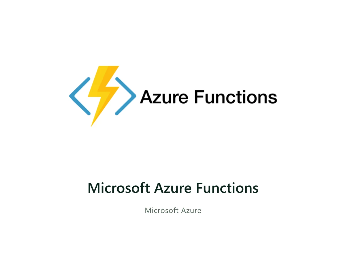 Microsoft Azure Functions — Microsoft solution card with the official Microsoft service icon