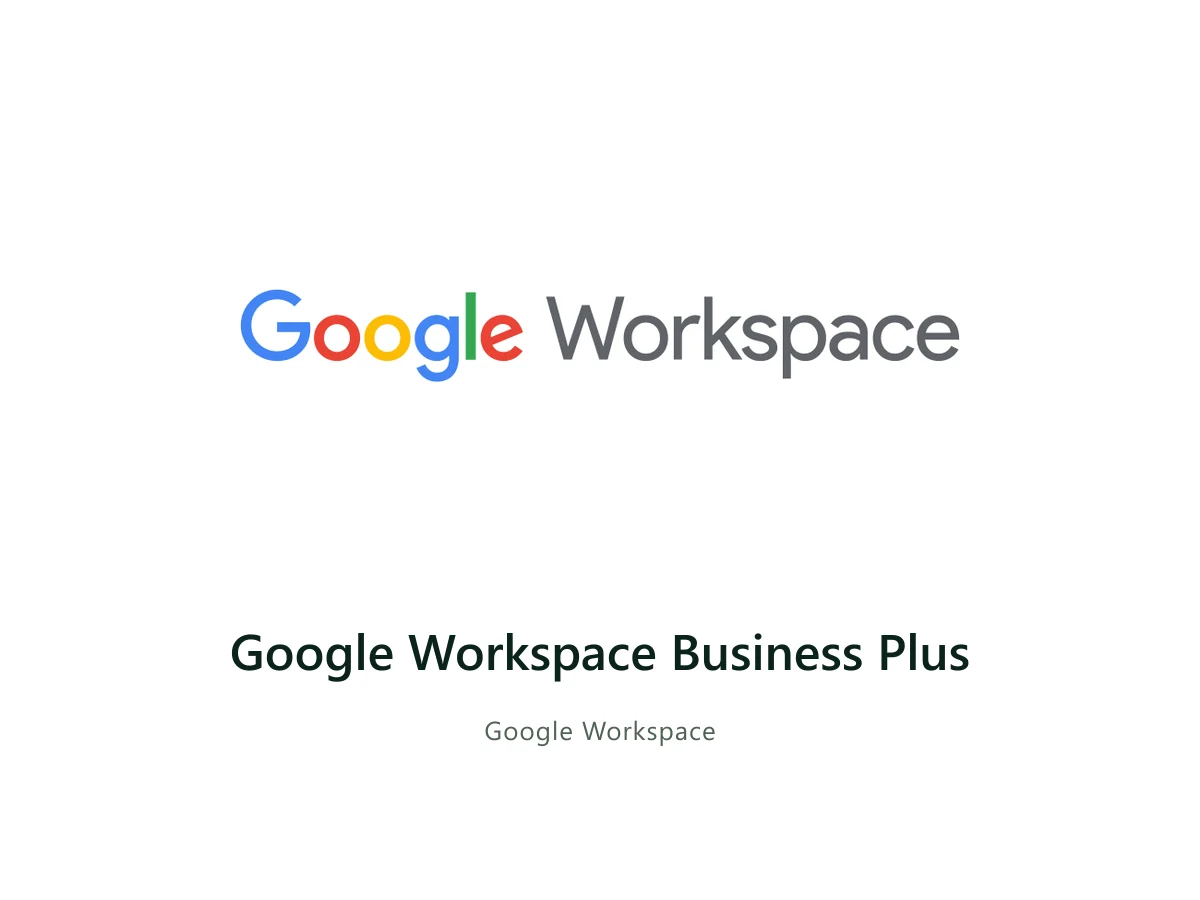 Google Workspace Business Plus — Google solution card with the official Google logo