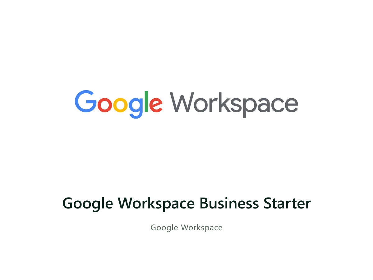 Google Workspace Business Starter — Google solution card with the official Google logo