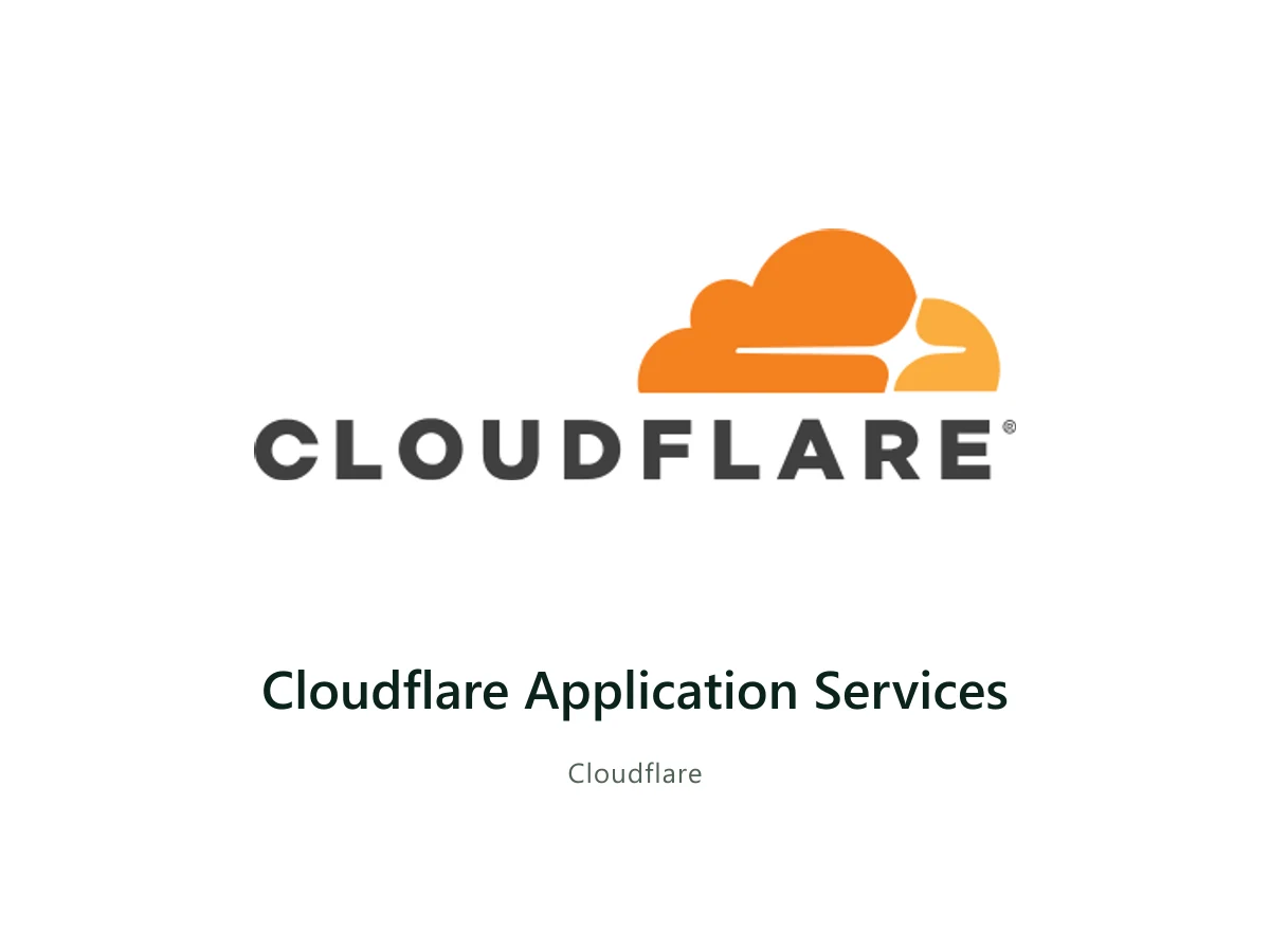 Cloudflare Application Services — Cloudflare solution card with the official Cloudflare logo