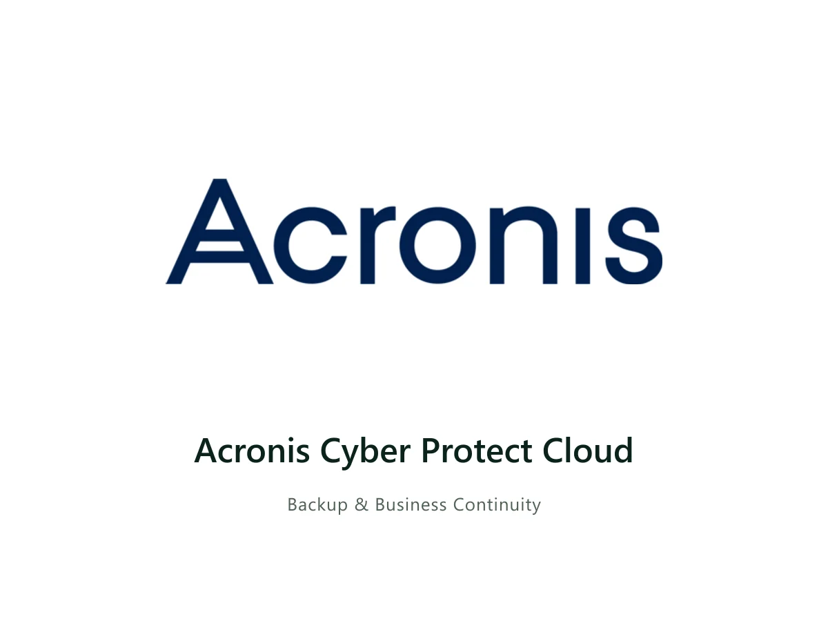 Acronis Cyber Protect Cloud — Acronis solution card with the official Acronis logo