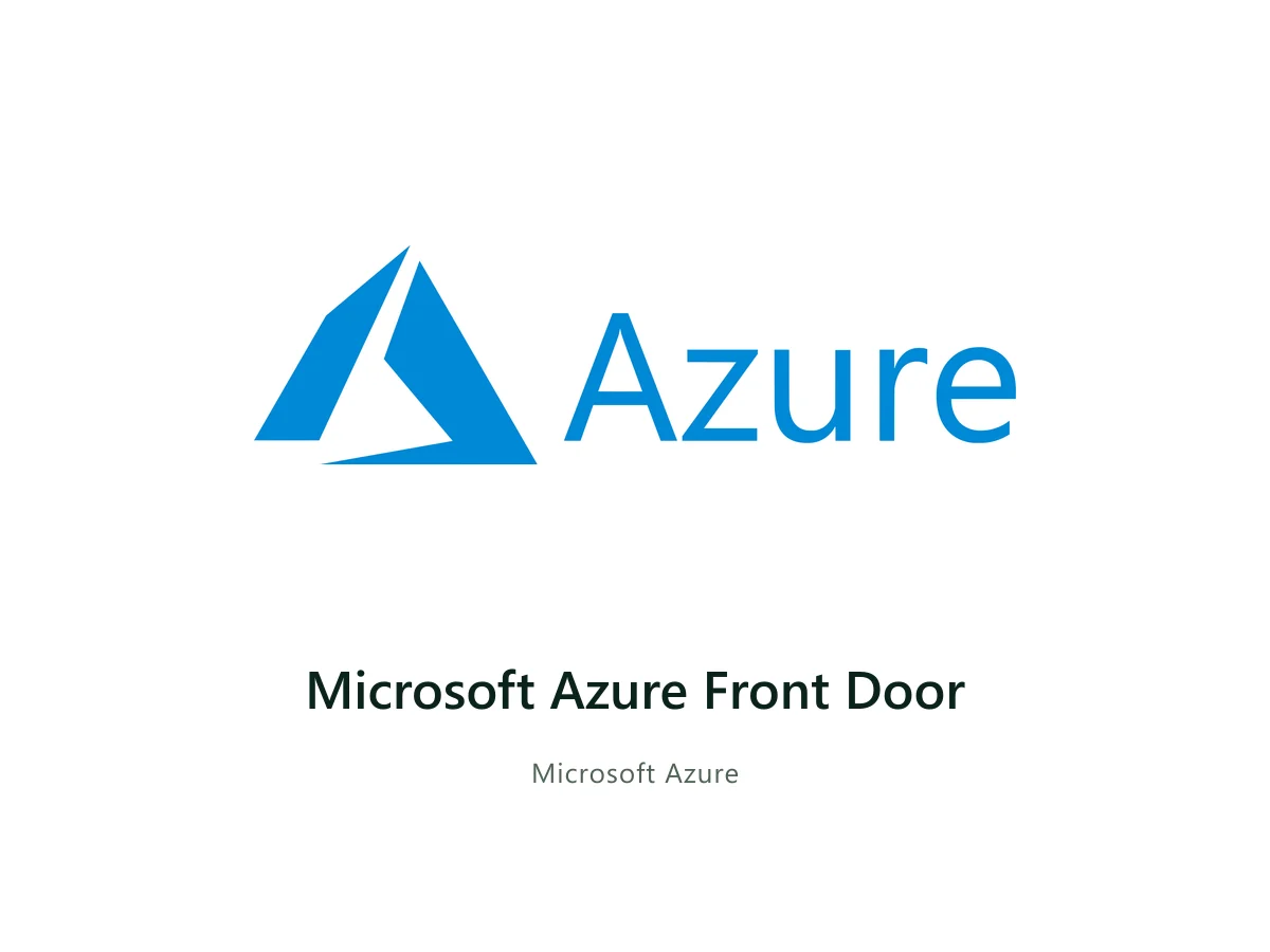 Microsoft Azure Front Door — Microsoft solution card with the official Microsoft logo