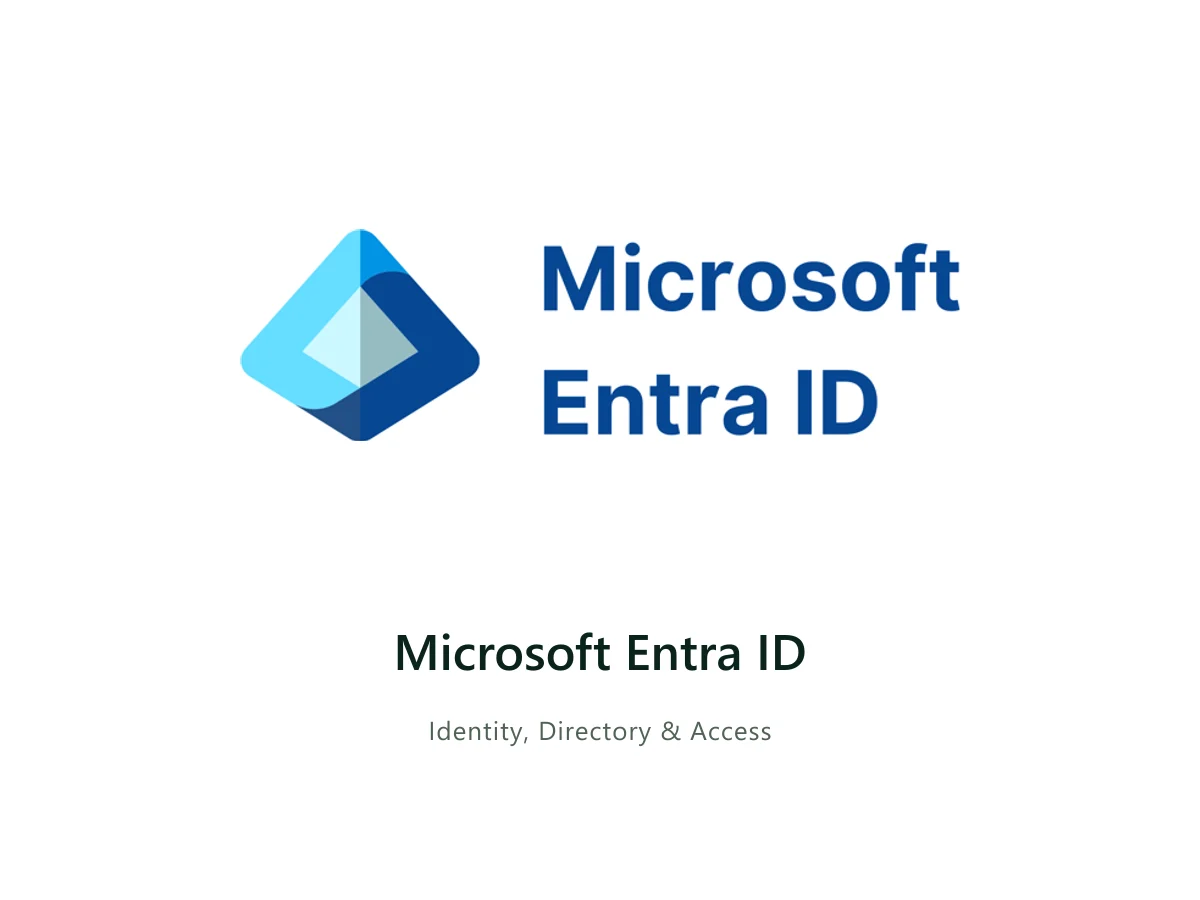 Microsoft Entra ID — Microsoft solution card with the official Microsoft service icon
