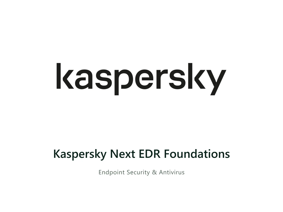 Kaspersky Next EDR Foundations — Kaspersky solution card with the official Kaspersky logo