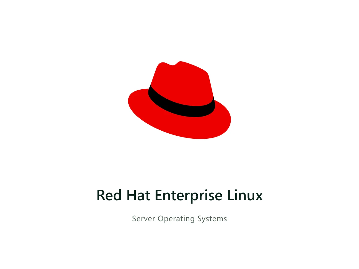 Red Hat Enterprise Linux — Red Hat solution card with the official Red Hat logo