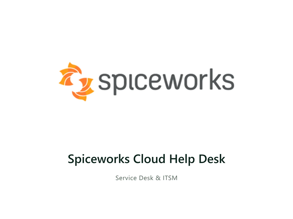 Spiceworks Cloud Help Desk — Spiceworks solution card with the official Spiceworks logo