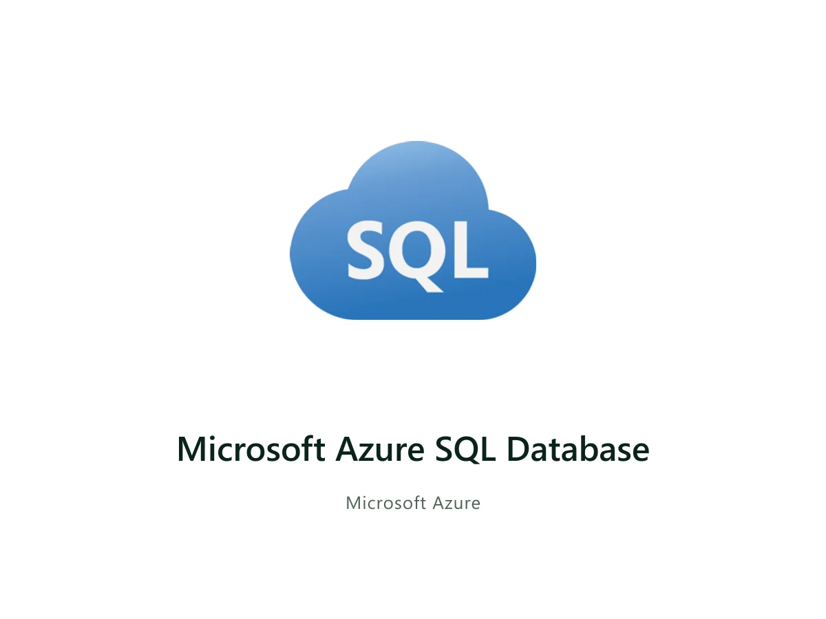 Microsoft Azure SQL Database — Microsoft solution card with the official Microsoft service icon