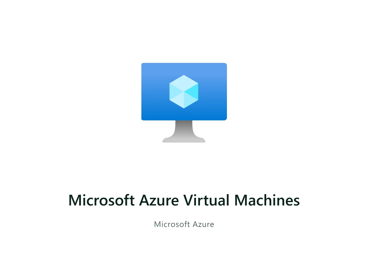 Microsoft Azure Virtual Machines — Microsoft solution card with the official Microsoft service icon