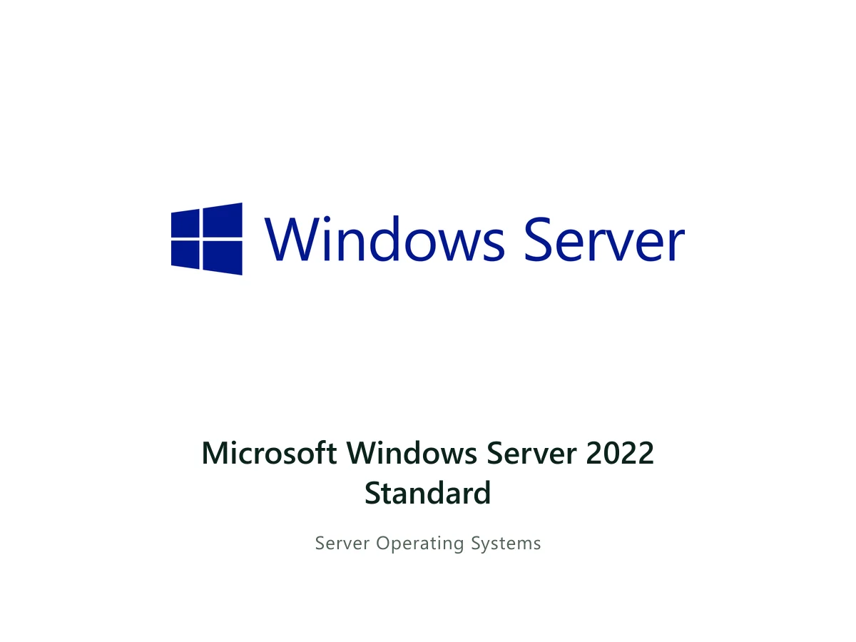 Microsoft Windows Server 2022 Standard — Microsoft solution card with the official Microsoft logo