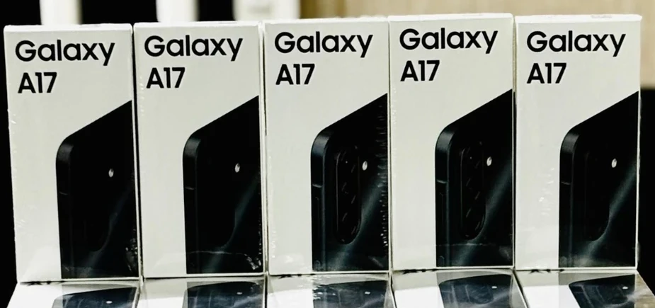 Sealed Samsung Galaxy A17 retail boxes in supplier stock