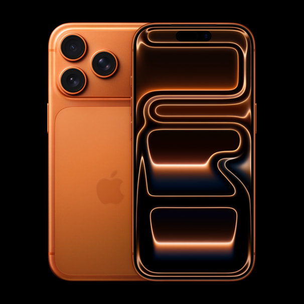 Apple iPhone 17 Pro official manufacturer product image in Cosmic Orange