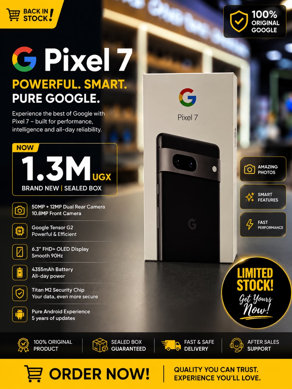 Google Pixel 7 brand new sealed product offer