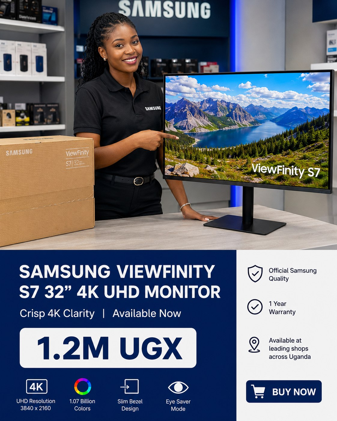 Samsung ViewFinity S7 32 inch 4K monitor product offer
