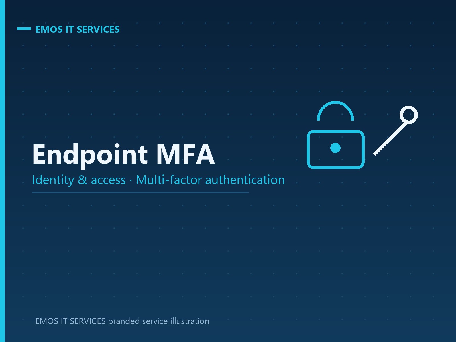 EMOS IT SERVICES branded service illustration for endpoint multi-factor authentication