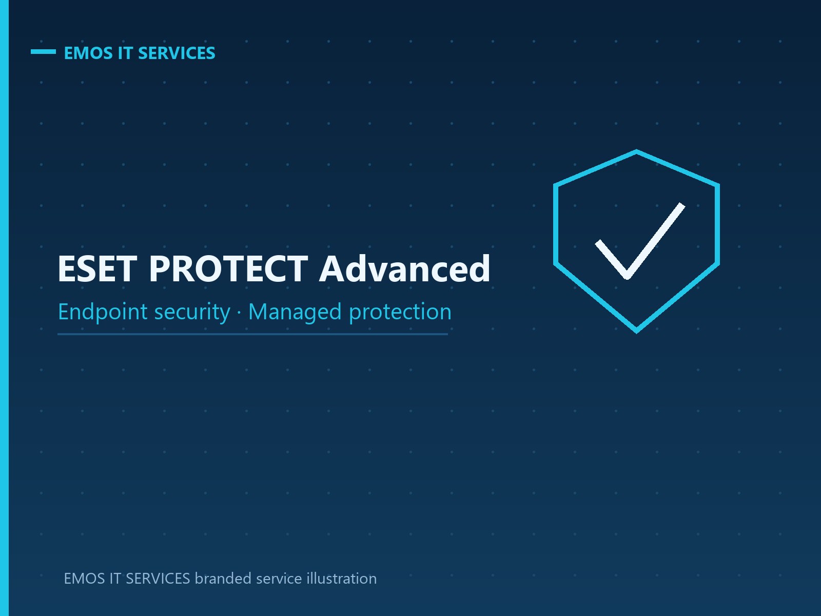 EMOS IT SERVICES branded service illustration for ESET PROTECT Advanced endpoint security