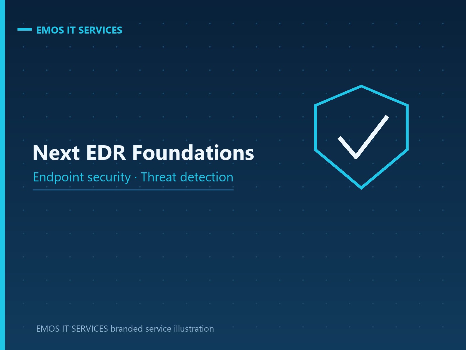EMOS IT SERVICES branded service illustration for Next EDR Foundations endpoint security